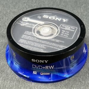 2007 NOS Sony DVD+RW 1-4x 4.7GB 120Min 25 Pack BRAND NEW SEALED Discs Spindle